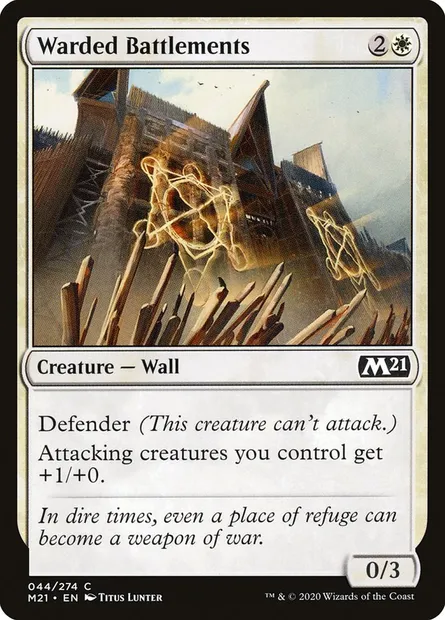 Warded Battlements, Magic card M21 44 — Core Set 2021 set