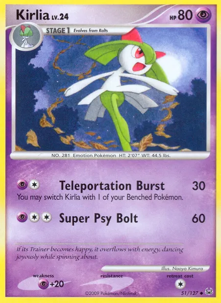 Kirlia, Pokémon card PL 51 — Platinum set