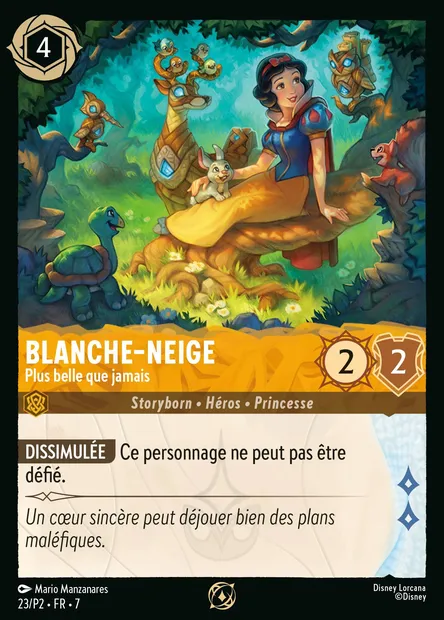Blanche-Neige - Plus belle que jamais, carte Disney Lorcana P2-023 — extension P2