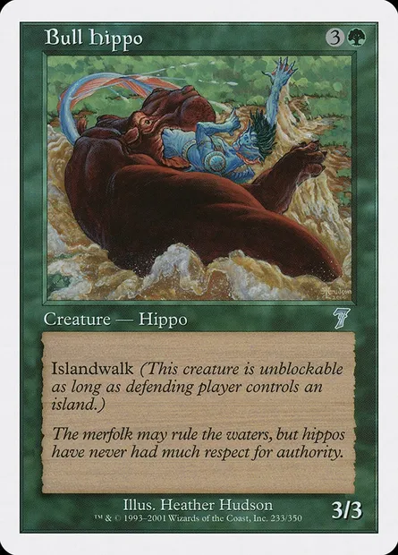 Bull Hippo, Magic card 7ED 233 — Seventh Edition set