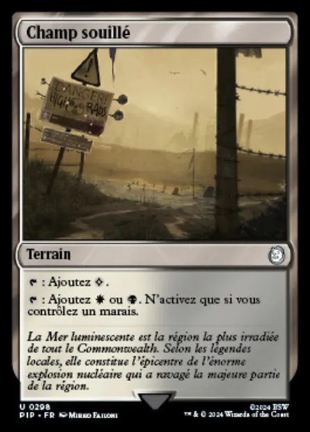 Champ souillé, carte Magic PIP 298 — extension Fallout