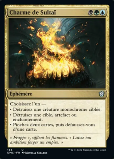 Charme de Sultaï, carte Magic DMC 168 — extension Dominaria United Commander