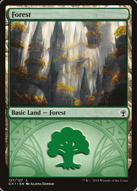 Forest, Magic card GK1 127 — GRN Guild Kit set