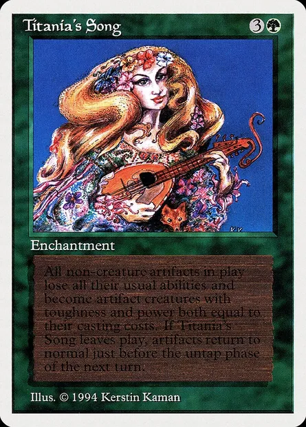 Chanson de Titania, carte Magic SUM 220 — extension Summer Magic / Edgar