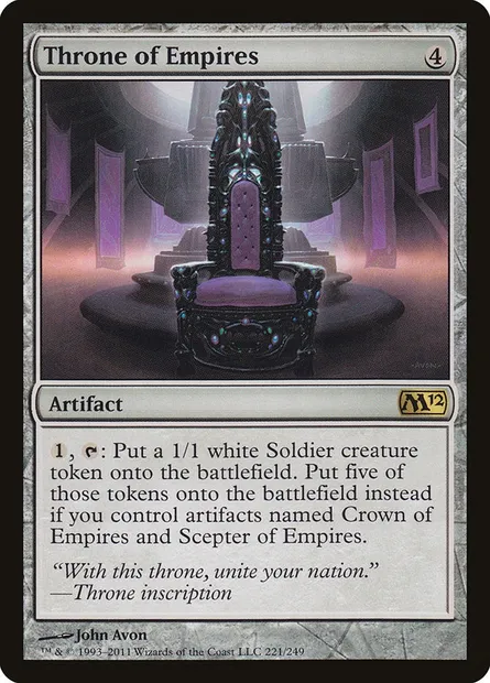Throne of Empires, Magic card M12 221 — Magic 2012 set