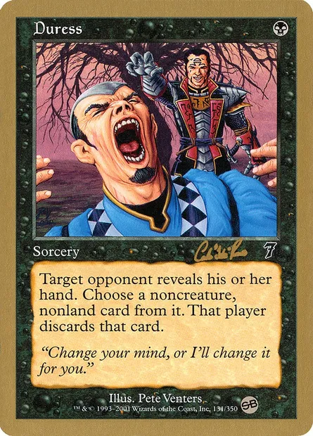 Contrainte, carte Magic WC02 cr131sb — extension World Championship Decks 2002