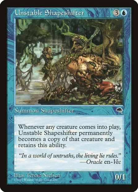 Changeforme instable, carte Magic TMP 100 — extension Tempête
