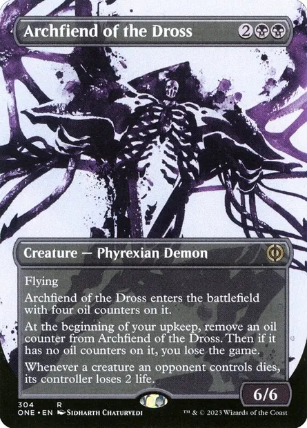 Archfiend of the Dross, Magic card ONE 304 — Phyrexia: All Will Be One set