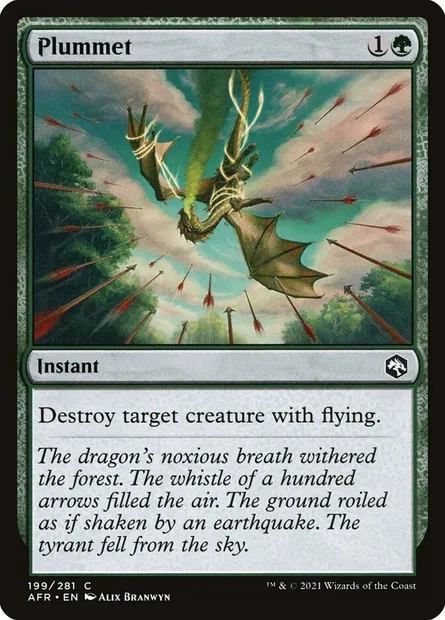 Plummet, Magic card AFR 199 — Adventures in the Forgotten Realms set