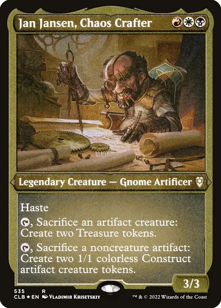 Jan Jansen, Chaos Crafter, Magic card CLB 535 — Commander Legends: Battle for Baldur's Gate set