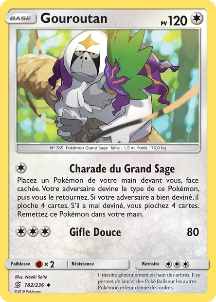 Gouroutan, carte Pokémon UNM 182 — extension Harmonie des Esprits