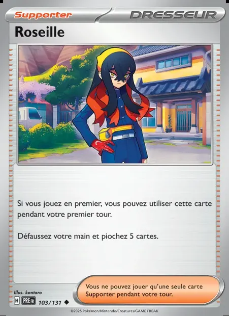 Roseille, carte Pokémon PRE 103 — extension Évolutions Prismatiques