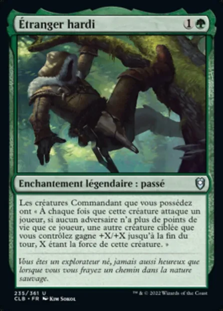 Étranger hardi, carte Magic CLB 235 — extension Commander Légendes : la bataille de la Porte de Baldur