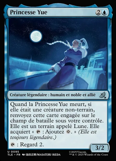 Princesse Yue, carte Magic TLE 95 — extension Avatar: The Last Airbender Eternal