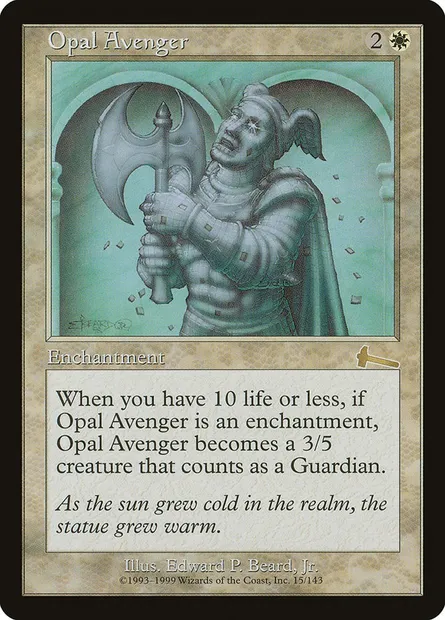 Opal Avenger, Magic card ULG 15 — Urza's Legacy set