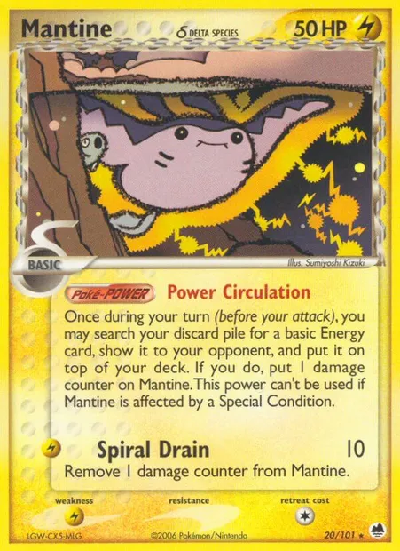 Mantine δ, Pokémon card DF 20 — Dragon Frontiers set