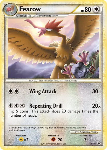 Fearow, Pokémon card UL 15 — Unleashed set
