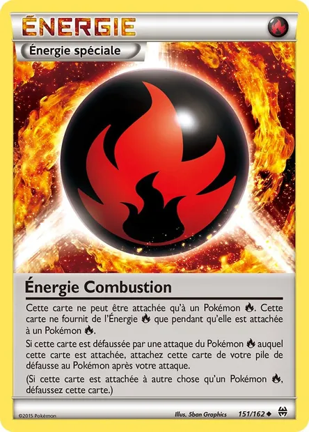 Énergie Combustion, carte Pokémon BKT 151 — extension Impulsion Turbo