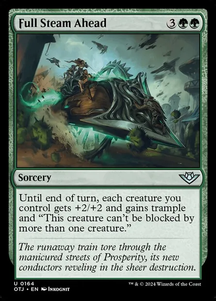 Full Steam Ahead, Magic card OTJ 164 — Outlaws of Thunder Junction set