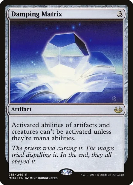 Damping Matrix, Magic card MM3 218 — Modern Masters 2017 set