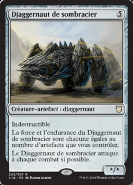 Djaggernaut de sombracier, carte Magic C18 202 — extension Commander 2018