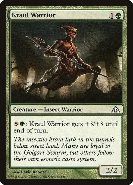 Kraul Warrior, Magic card DGM 42 — Dragon's Maze set