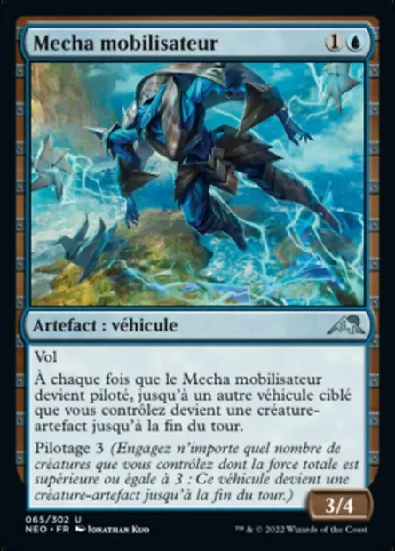 Mecha mobilisateur, carte Magic NEO 65 — extension Kamigawa: La Dynastie Néon