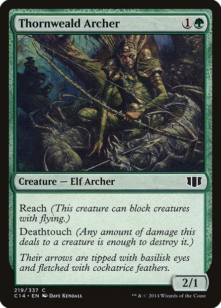 Thornweald Archer, Magic card C14 219 — Commander 2014 set