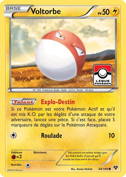 Voltorbe, carte Pokémon XY 44 — extension XY