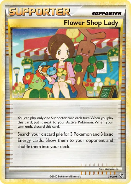 Flower Shop Lady, Pokémon card UD 74 — Undaunted set
