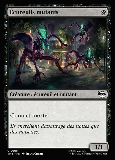 Écureuils mutants, carte Magic TMT 81 — extension Teenage Mutant Ninja Turtles