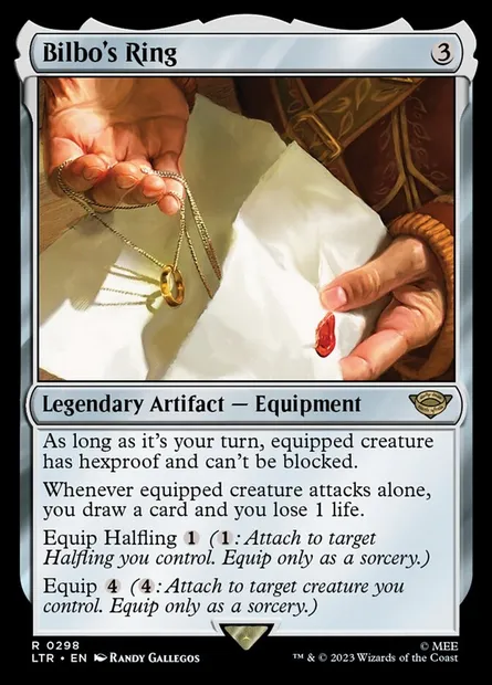 Bilbo's Ring, Magic card LTR 298 — The Lord of the Rings: Tales of Middle-earth set