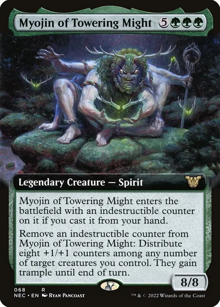 Myojin of Towering Might, Magic card NEC 68 — Neon Dynasty Commander set