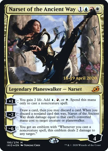 Narset des traditions, carte Magic PIKO 195s — extension Ikoria: Lair of Behemoths Promos