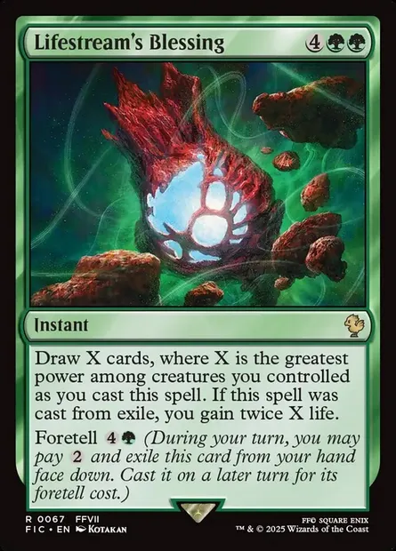 Lifestream's Blessing, Magic card FIC 67 — Final Fantasy Commander set