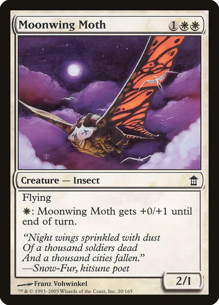 Phalène à ailes de lune, carte Magic SOK 20 — extension Libérateurs de Kamigawa