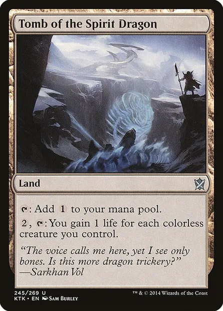 Tomb of the Spirit Dragon, Magic card KTK 245 — Khans of Tarkir set