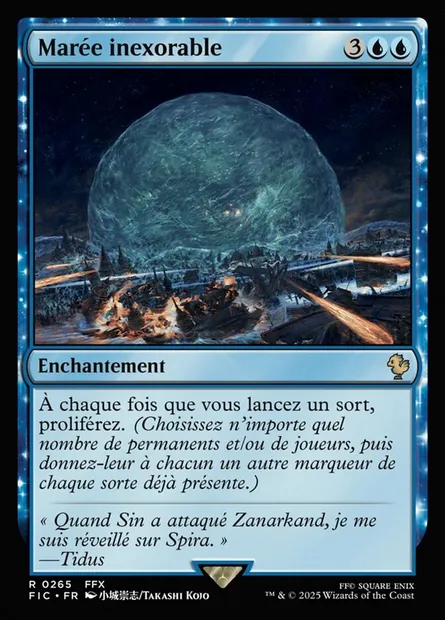 Marée inexorable, carte Magic FIC 265 — extension Final Fantasy Commander