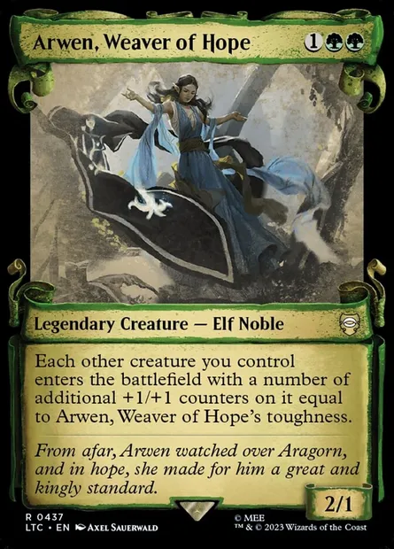 Arwen, tisseuse d'espoir, carte Magic LTC 437 — extension Tales of Middle-earth Commander