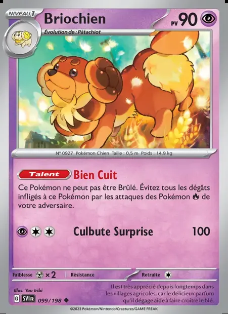 Briochien, carte Pokémon SVI 099 — extension Écarlate et Violet