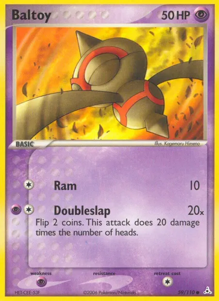 Baltoy, Pokémon card HP 59 — Holon Phantoms set