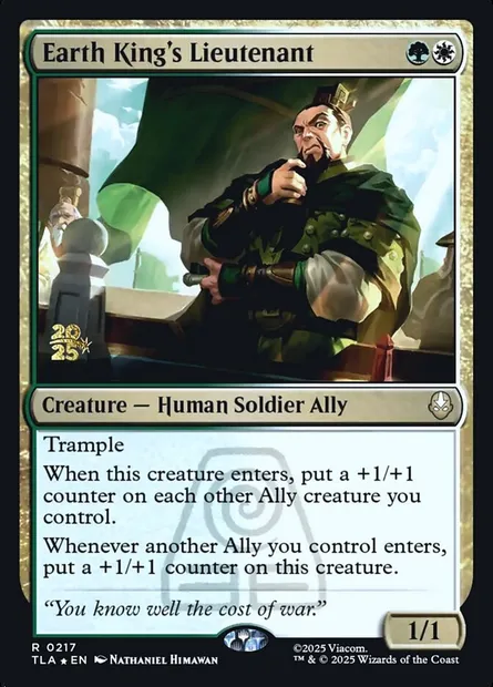Earth King's Lieutenant, Magic card PTLA 217s — Avatar: The Last Airbender Promos set