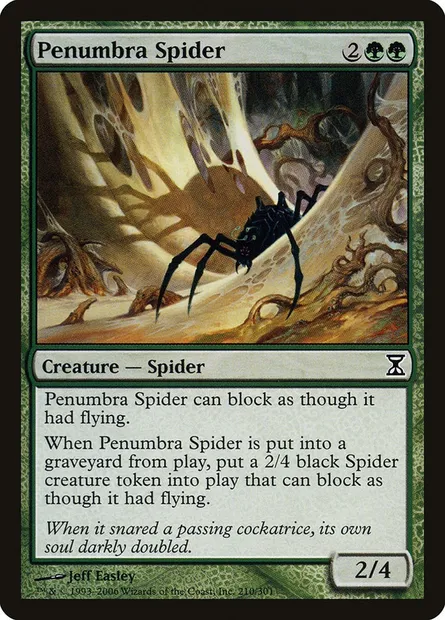 Penumbra Spider, Magic card TSP 210 — Time Spiral set