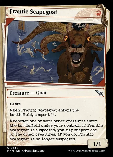 Frantic Scapegoat, Magic card MKM 347 — Murders at Karlov Manor set