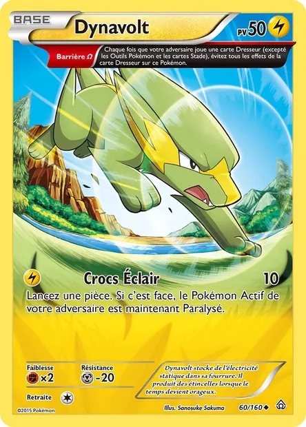 Dynavolt, carte Pokémon PRC 60 — extension Primo-Choc