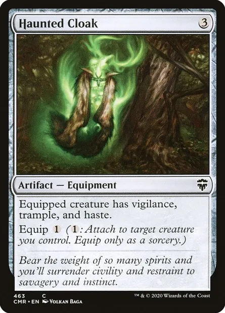 Haunted Cloak, Magic card CMR 463 — Commander Legends set