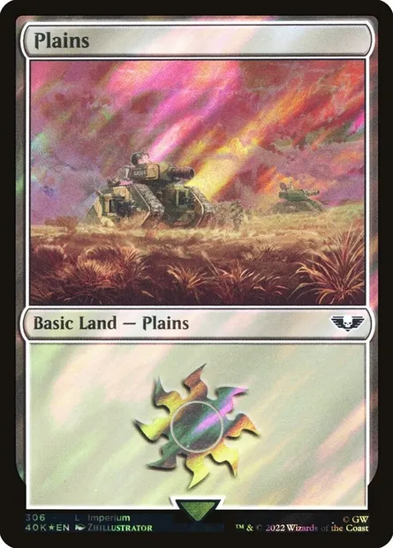 Plains, Magic card 40K 306★ — Warhammer 40,000 Commander set
