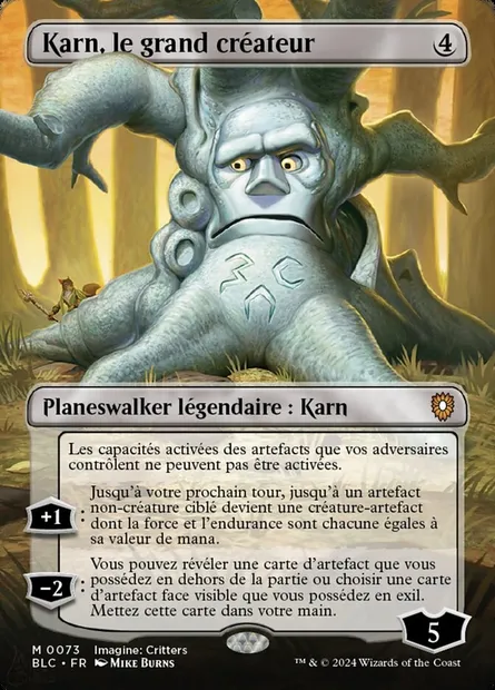 Karn, le grand créateur, carte Magic BLC 73 — extension Bloomburrow Commander