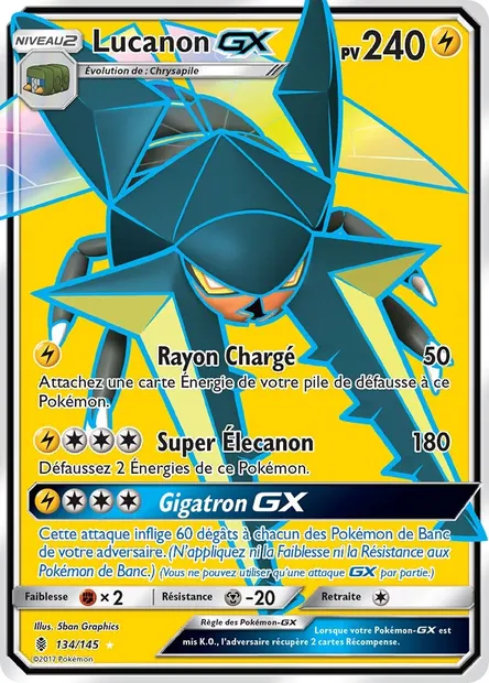 Lucanon GX, carte Pokémon GRI 134 — extension Gardiens Ascendants