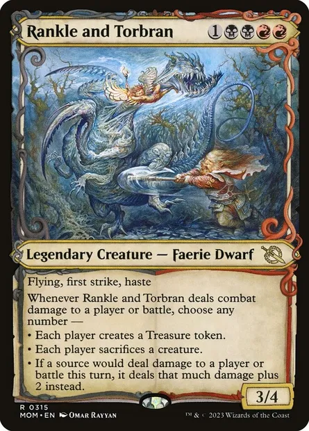 Rankle and Torbran, Magic card MOM 315 — March of the Machine set